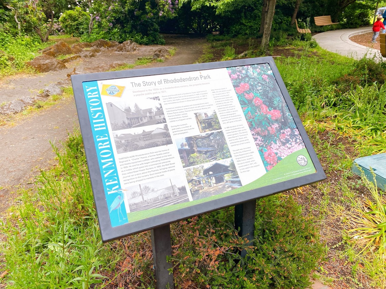 シアトルの北東のケンモア市にある、ワシントン州の花のシャクナゲ（rhododendron）とツツジ（azalea）の公園。